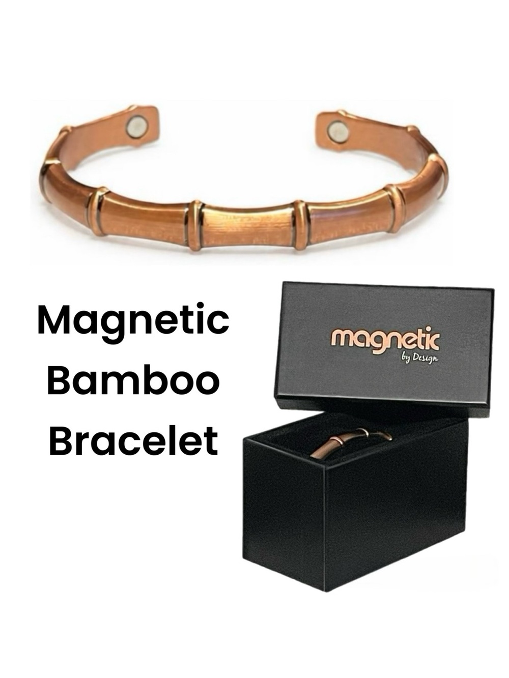 Magnetic By Design Bamboo Cuff Bracelet